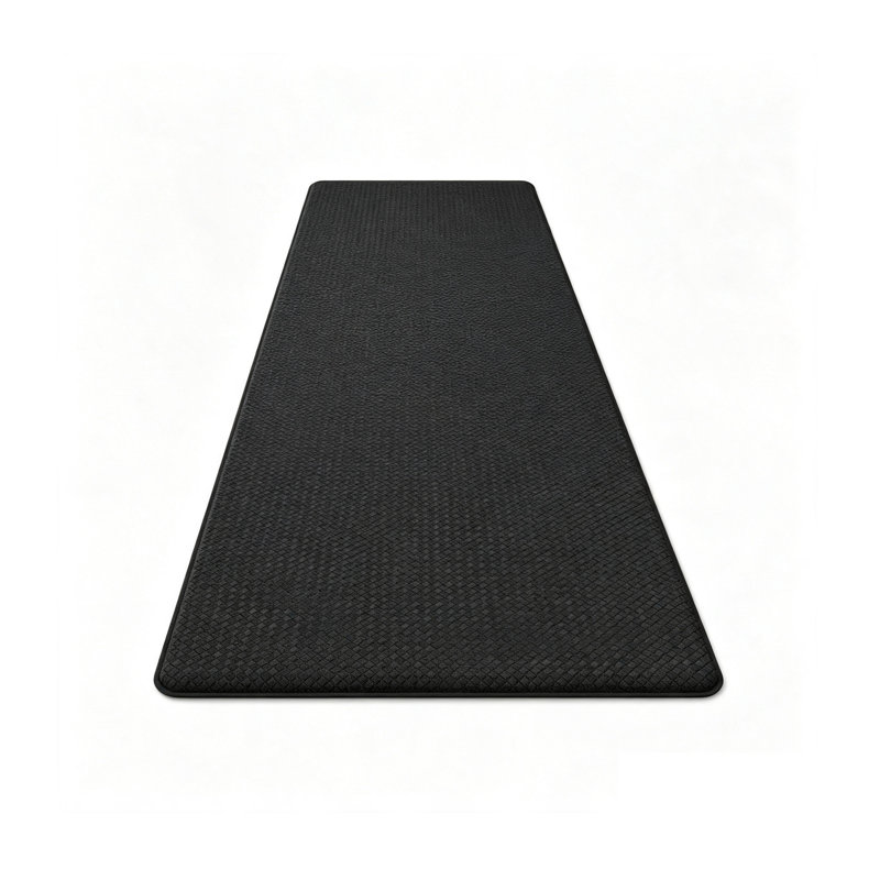 Black Kitchen Floor Mat 60 x 150 cm Anti Fatigue Easy Clean