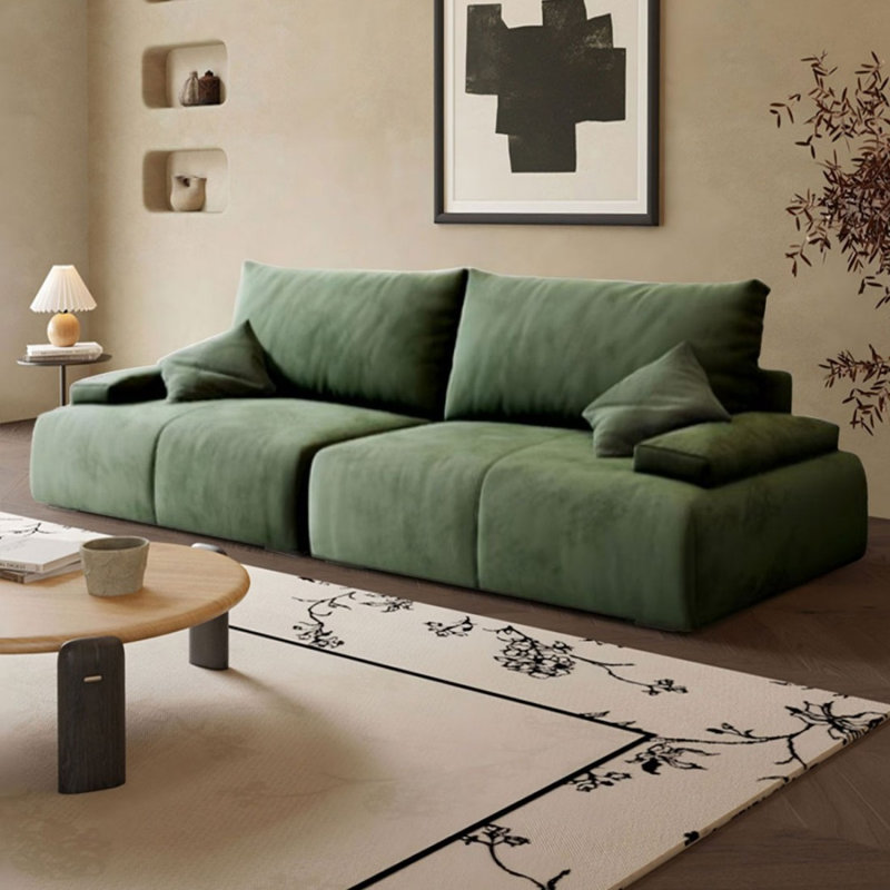 Coussin modulaire vert 100% polyester, Vert, H 33,07 po x l 93,7 po x P 38,98 po