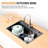 33"L × 22"W Workstation Drop-in Single Bowl Stainless Steel Kitchen Sink with Accessories-122286234