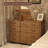 Modern Brown Solid Wood Accent Cabinet
