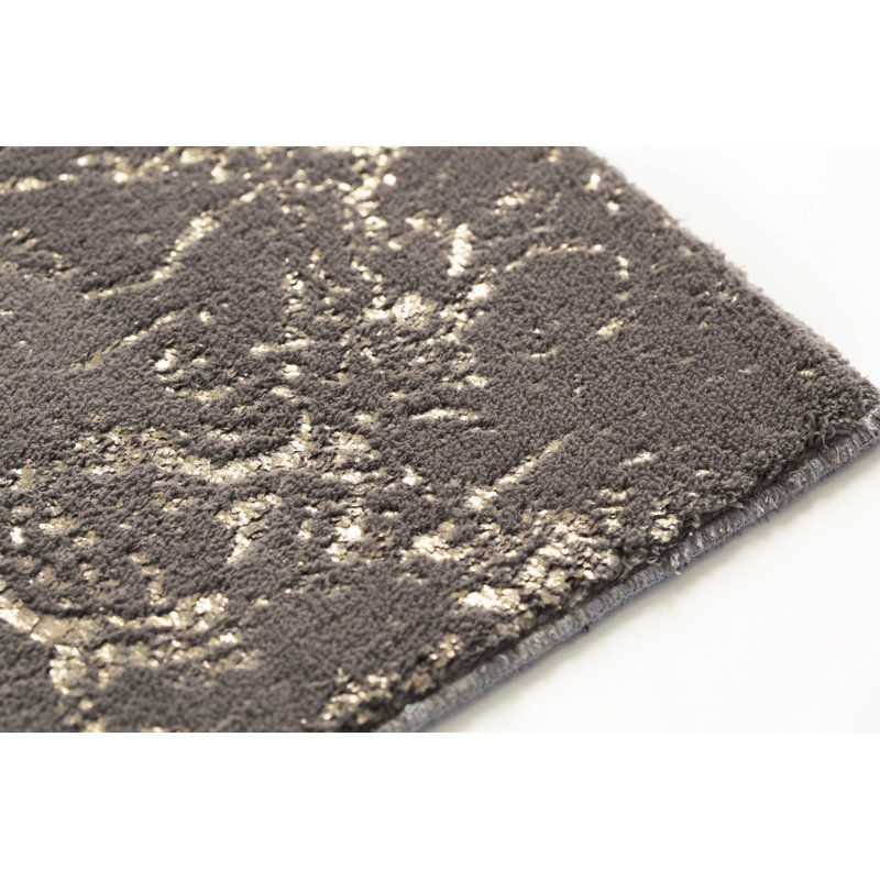 Tapis gris / doré