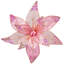 Ornement de Noël à paillettes et à paillettes - 11,5 po - rose et or