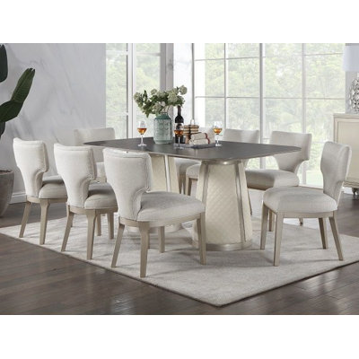 Kasa 8 - Person Pedestal Dining Set