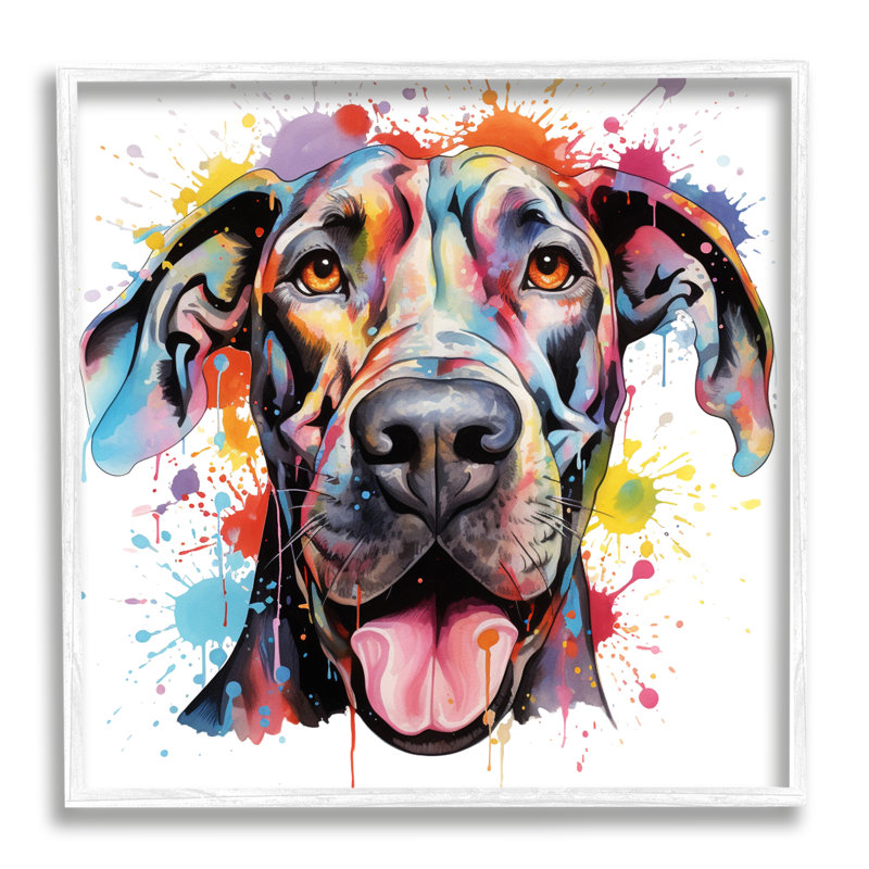 ba-442, reproduction encadrée de peinture Great Dane par Marybeth Cunningham, H 12 po x l 12 po