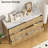 Modern Fluted 6-Drawer Dresser – Large Chest of Drawers with Gold Handles, Bedroom Storage Organizer for Clothes & Essentials, Stylish Dresser for Living Room, Hallway & Entryway-466482467