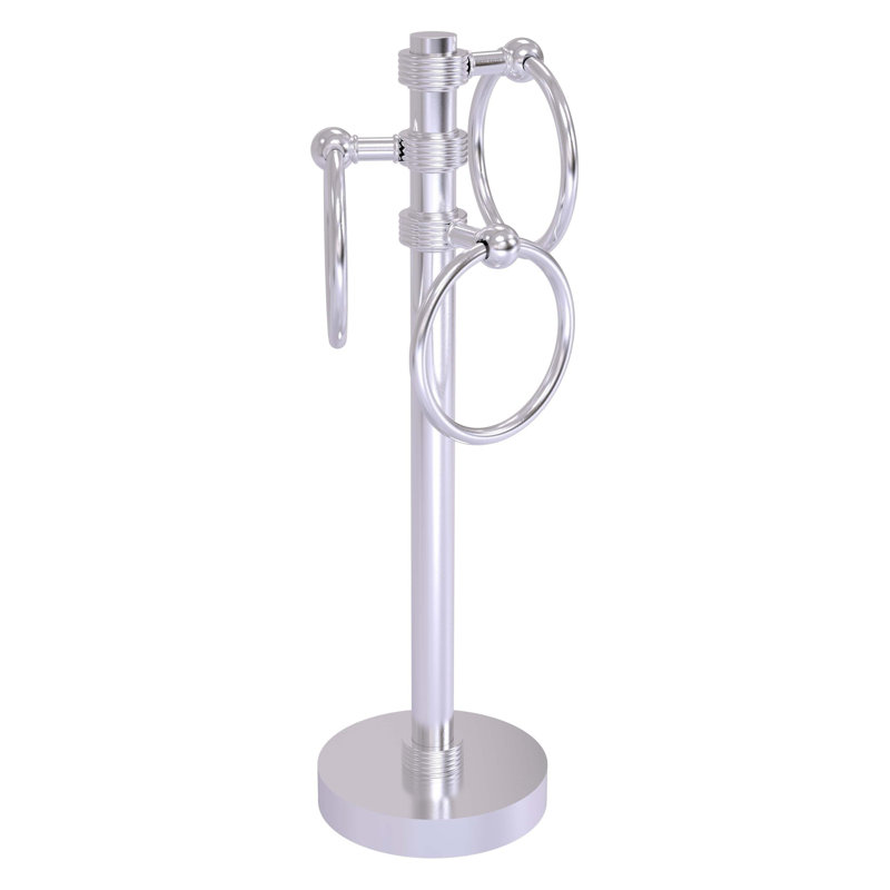 Porte-serviettes en anneau 3 balançoires, Chrome satiné