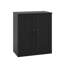  Armoire d'appoint 2 portes avec portes Shaker de 23,6 po de largeur et coffre de rangement noir de style campagne moderne pour cuisine, vestibule et salon-125475393