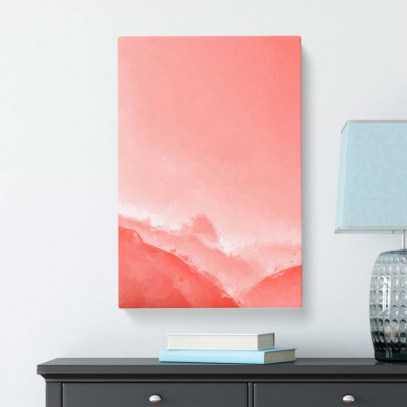 Coral Mountains in Abstract - Wrapped Canvas, 76cm H x 50cm W x 3cm D