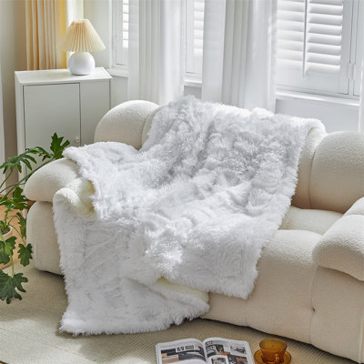 Sherpa Faux Fur Blanket,220cm
