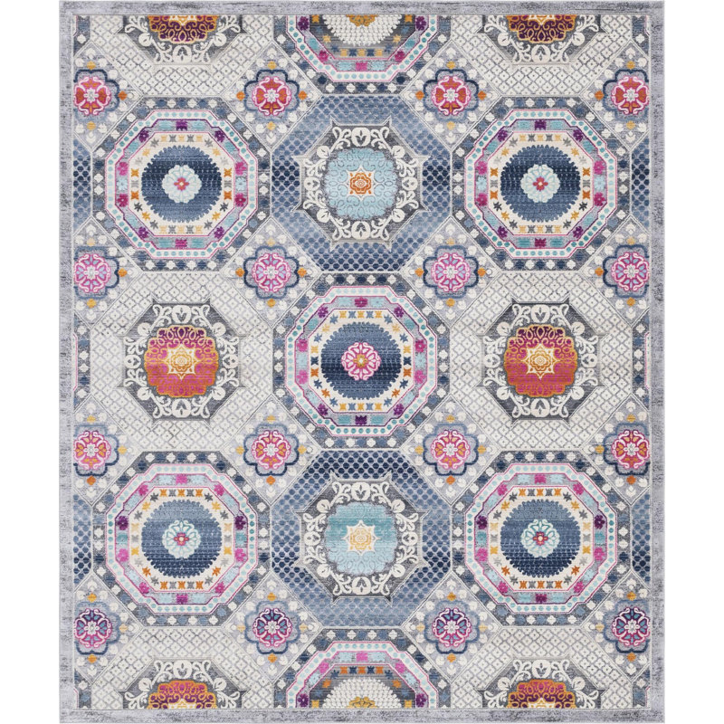 Floral Indoor Rug, Rectangle 8' x 9'10"