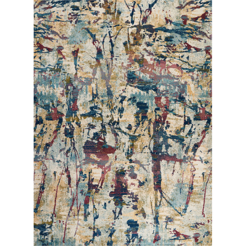 Prewett Abstract Indoor Rug, Rectangle 9'6" x 13'