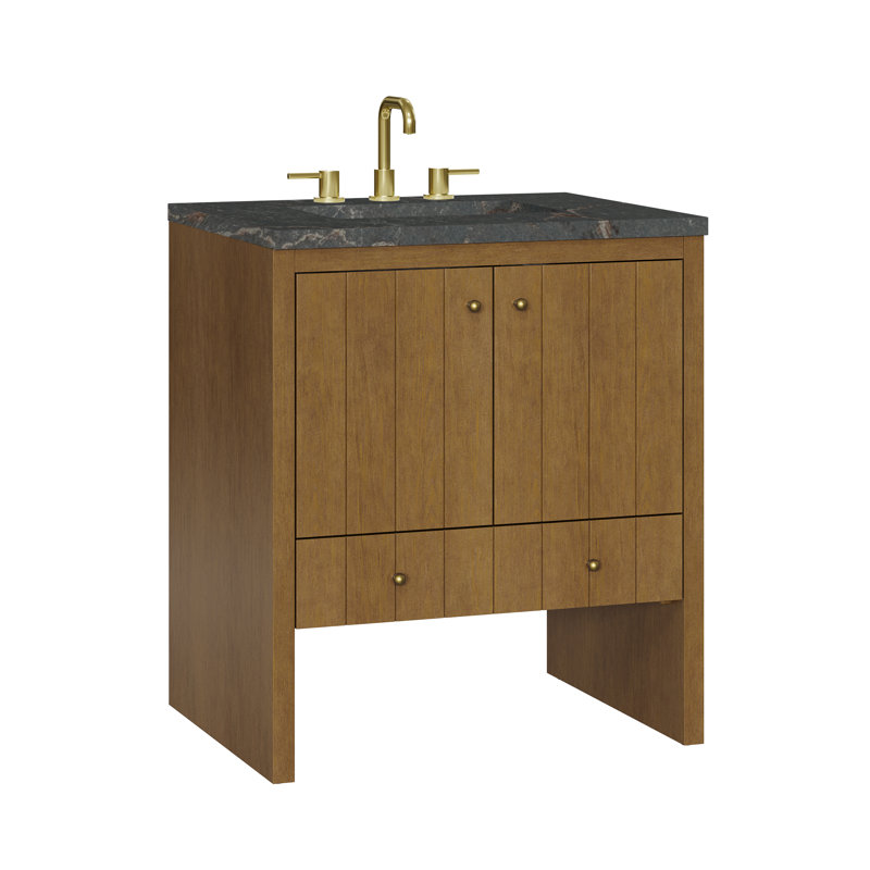 Hudson 30" W Single Vanity, Parisien Bleu Silestone, 8" Widespread