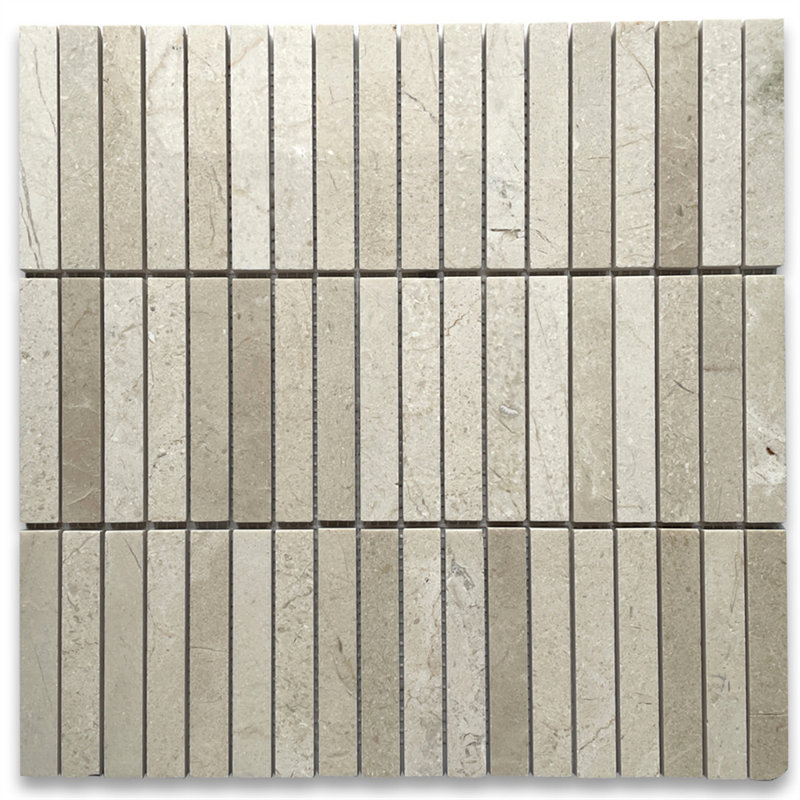 12" x 12" Marble Mosaic Sheet Subway Wall & Floor Tile