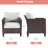 3-Set Outdoor PE Wicker Chair Wide Seat High Back Sofa Chair With Coffee Table Design for Lawn, Patio and Porch-489501032-488113208