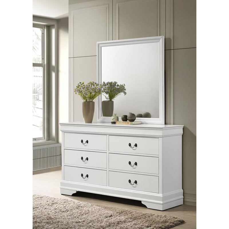 Commode 6 tiroirs avec miroir Gillermo