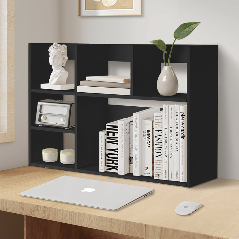 Ionie Bookshelf Office Desktop Organizer, Black