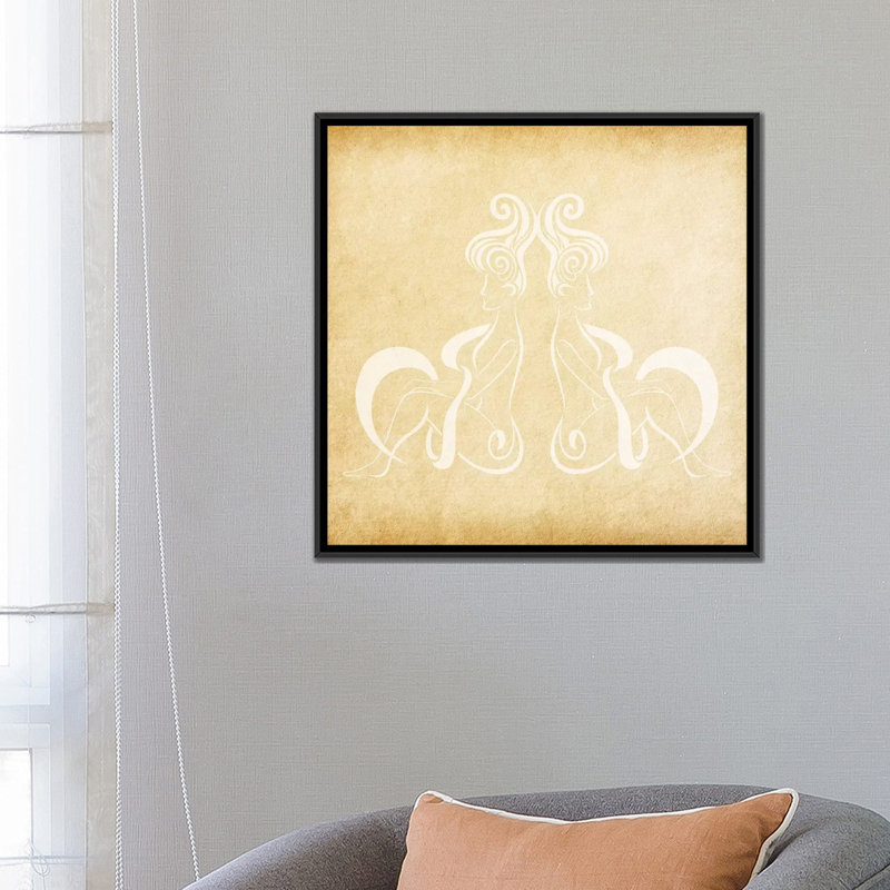 « versatile palmiers », impression sur toile tendue, H 26 po x l 26 po x P 1,5 po, Toile encadrée noire, Pas de tapis