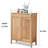 Solid wood grain minimalist shoe cabinet 20 Pair Solid Wood Shoe Storage Cabinet