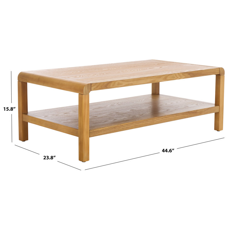 Omara 1 Shelf Coffee Table, Natural