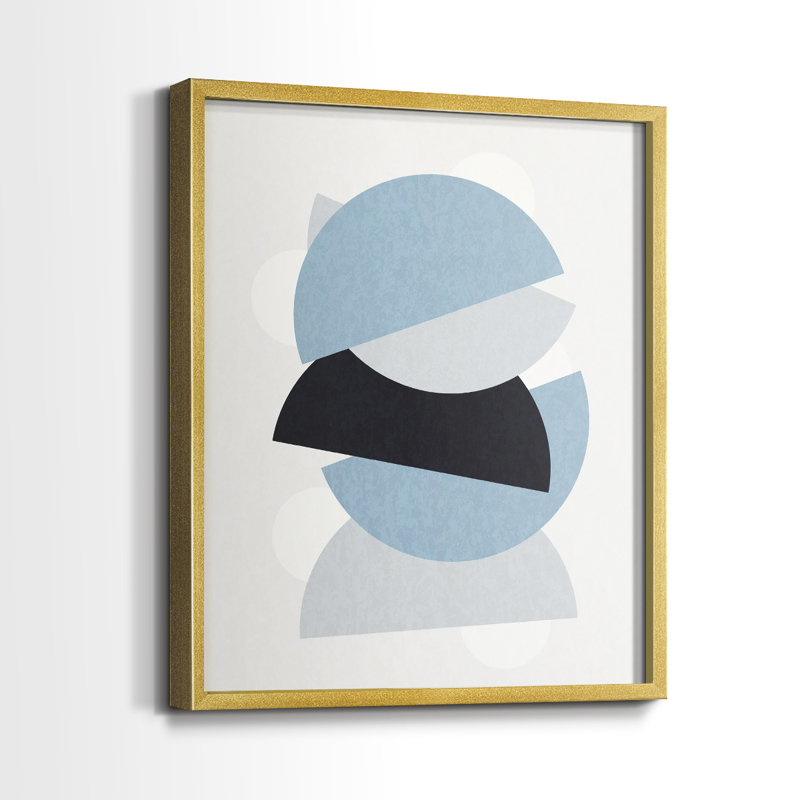 Shapely Blues I, reproduction encadrée - bois massif, H 30 po x l 24 po, Doré