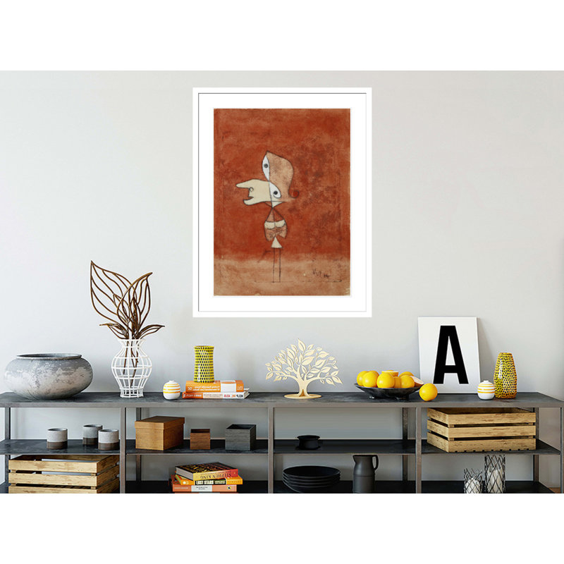 Portrait de Brigitte (figure entière) par Paul Klee - Reproduction giclée encadrée, 41.5" H x 32.29" W
