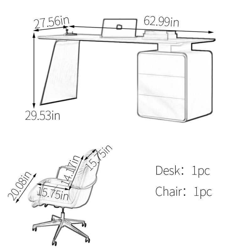 Ferber, 29.53" H x 62.99" W x 27.56" D