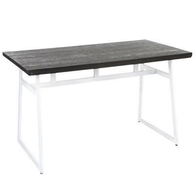 Table de salle à manger géométrique avec grain et base 4