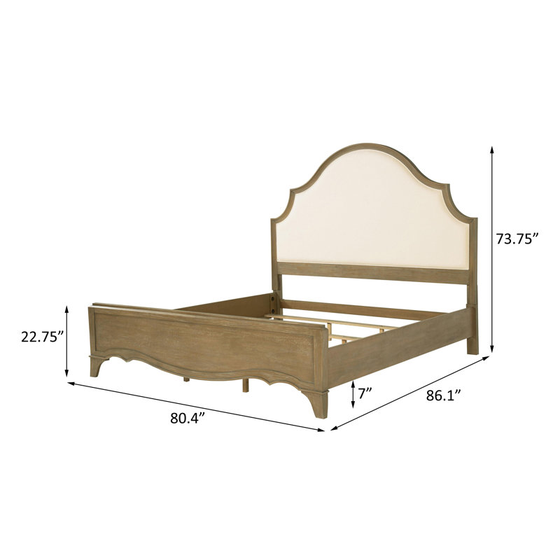 Panel Bed Washed Mango, King