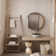 31.5" Surface Mount Round Metal Framed Medicine Cabinet with Mirror and Adjustable Shelves