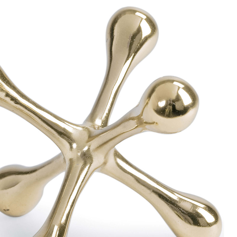 Modern Jack, 4" H x 5" W x 5" D, Gold