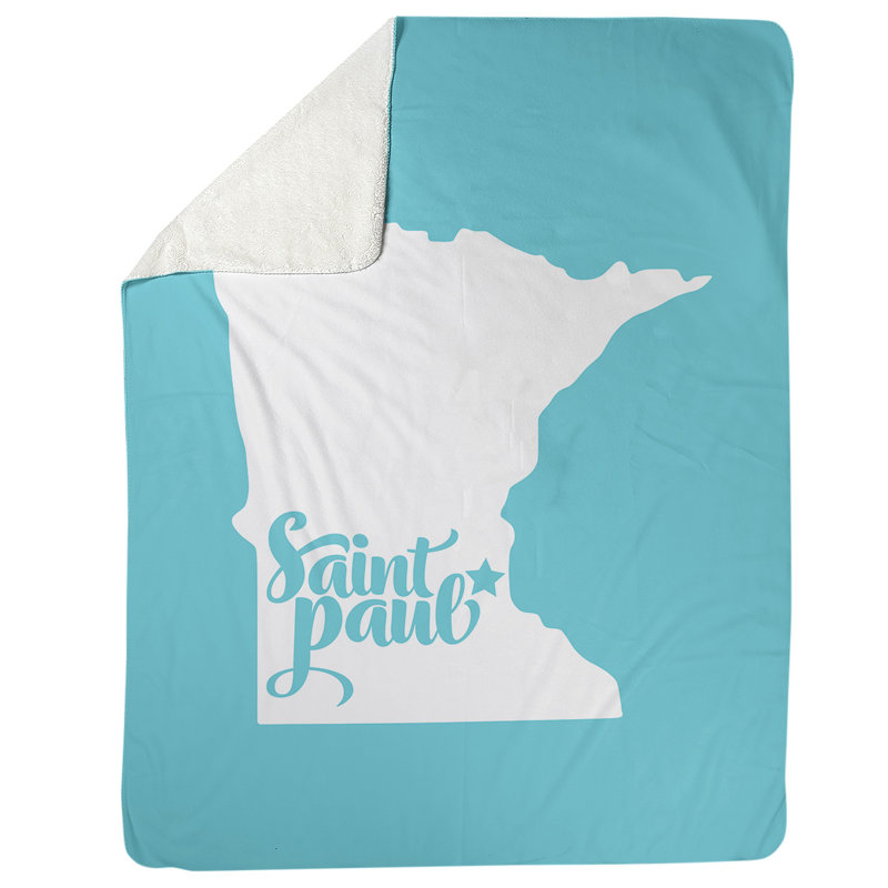 Polaire jeté saint paul minnesota, l 52,5 po x L 62,5 po, Bleu sarcelle