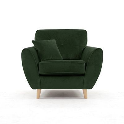 Rafe Scandi Style Velvet Armchair