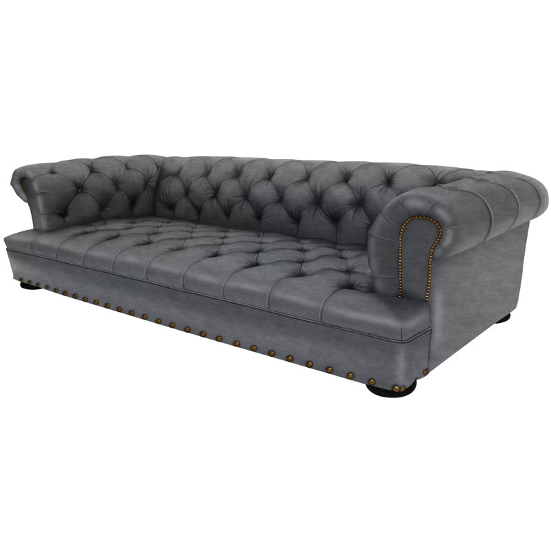 Leather Sofa, Coffee Bean, 109-08, Hair Hide Brown/White