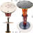 Modern 33" Round Dining Table with Gold Pedestal Base, Faux Marble or Tempered Glass Top, Compact Luxury Table for 2～4-371222805