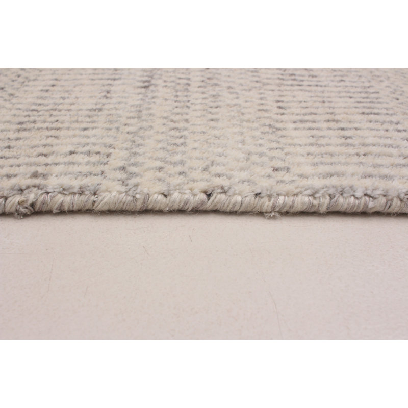 Tapis brun / gris noué à la main Sapulpa Pearl