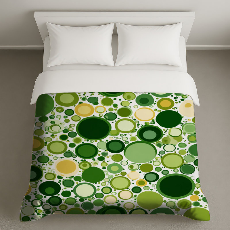 Housse de couette abstraite Circles Bedding, Très grand lit