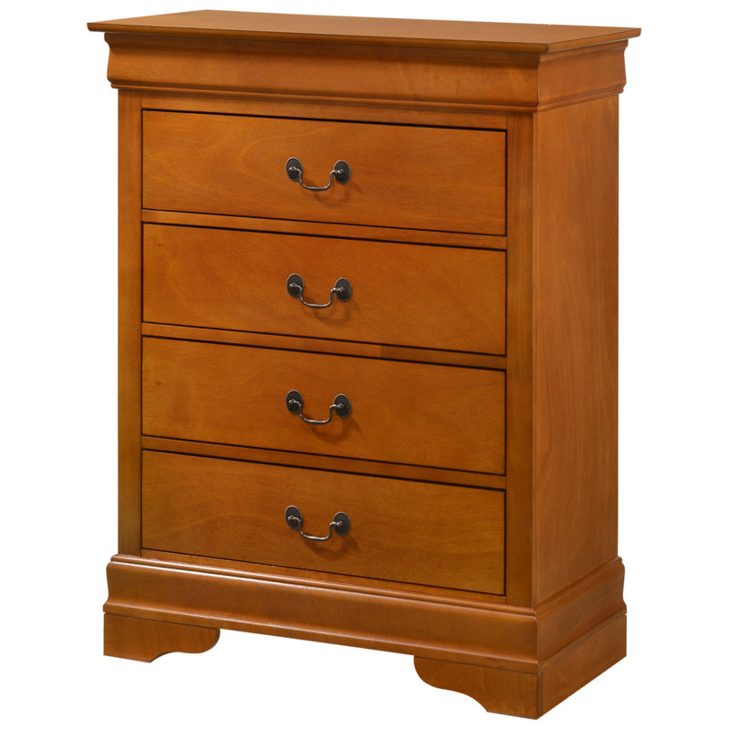 Commode 4 tiroirs Louis Phillipe, Gris