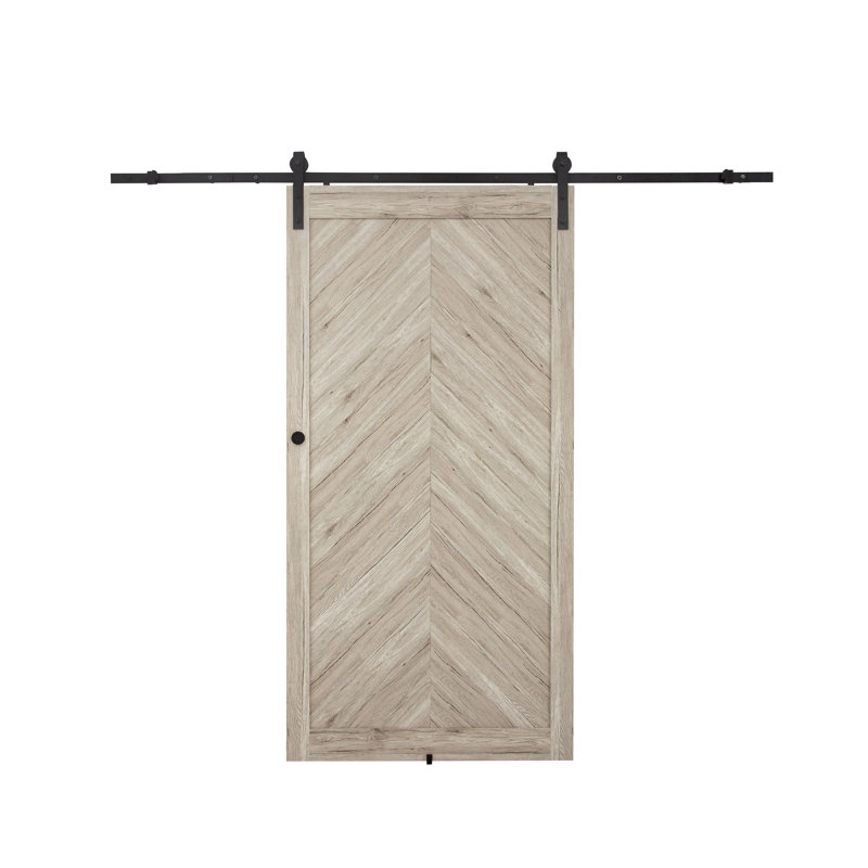 Porte de grange à chevrons avec quincaillerie d'installation, 36 po x 84 po