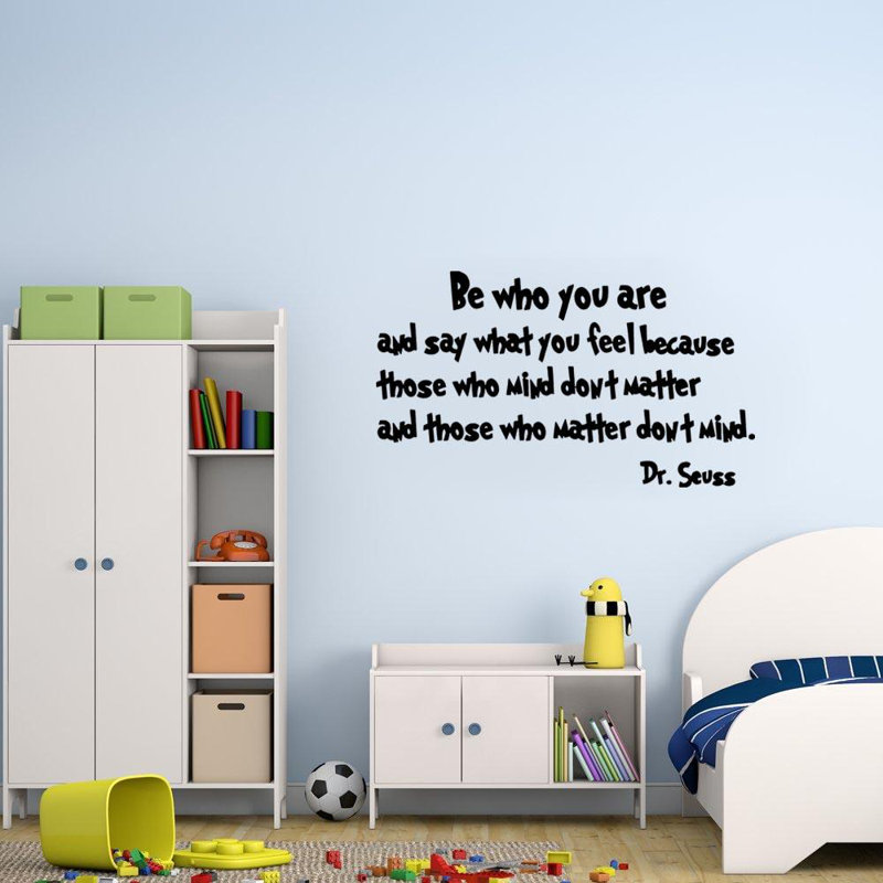 Text & Numbers Wall Decal, Black