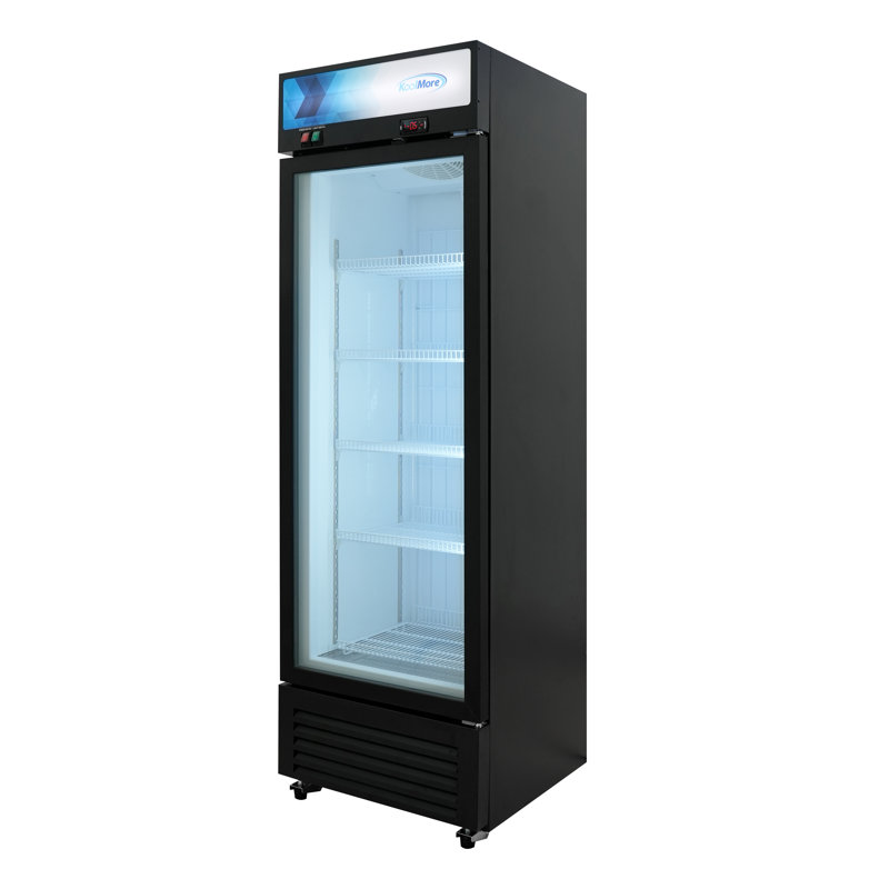 24 in. Commercial One Glass Door Merchandiser Freezer, 12 Cu. Ft. in Black (KM-MDF-1GD-12C)