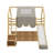 Wooden Loft Bed With House-Shaped Frame And Tent Canopy-1045072732-1045072733