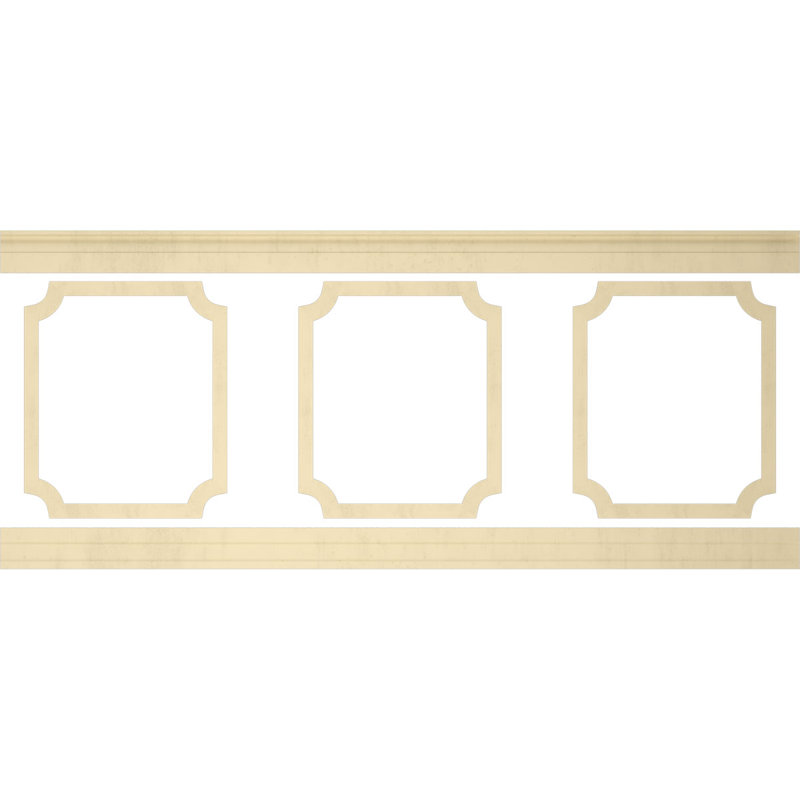 Adjustable White Polyurethane Scalloped Wainscot Paneling Kit
