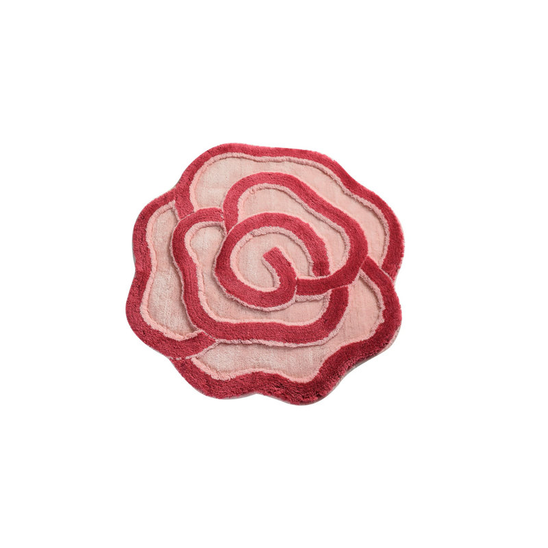Luxury Acrylic Bathmat, Antibacterial & Non-Slip, 35.4 in Diameter | 100% Acrylic, Pile Height: 0.7-1.2 in | Machine Washable at 86°F, Soft & Durable Design for Bathroom Safety & Comfort