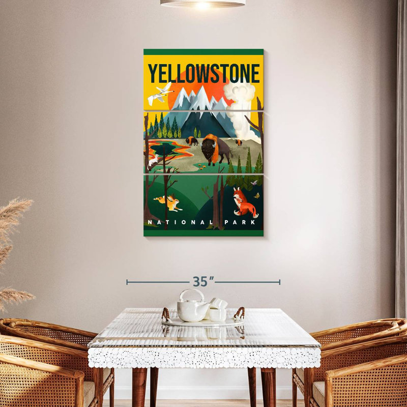 Alvord Yellowstone Park, H 45 po x l 28 po