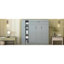 Lit escamotable double pleine grandeur avec tablettes, garde-robe et lumières DEL, gris