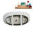 67" Streamline Soaking Freestanding Tub and Tray With Internal Drain-101688769