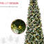 Arbre de Noël 9 pi avec 460 branches réalistes, pin, baies rouges et forme d'assemblage facile, sans arrosage nécessaire