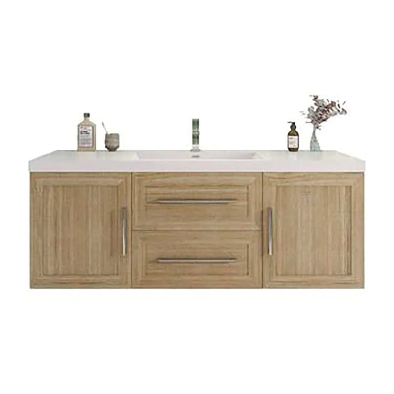 Ensemble de meuble-lavabo simple 60 po, Érable clair bord de mer