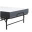 Lit simple pliant 75 po x 38 po avec matelas en mousse à mémoire de forme de 3,7 po, lit d'appoint pliable portatif, lit escamotable pour les invités et structure en métal robuste