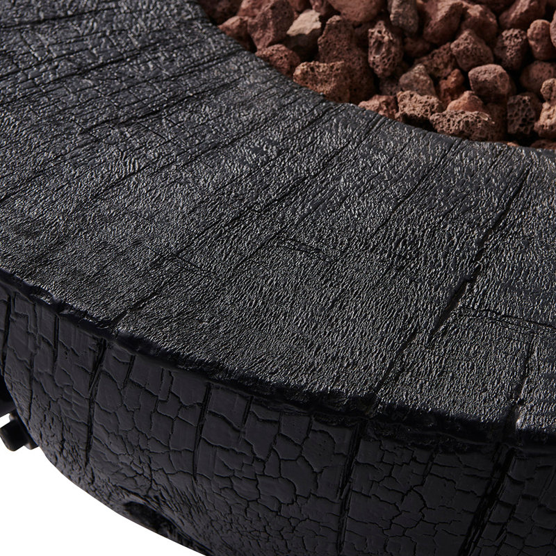 Tosun Round Concrete Natural Gas Smokeless Fire Pit